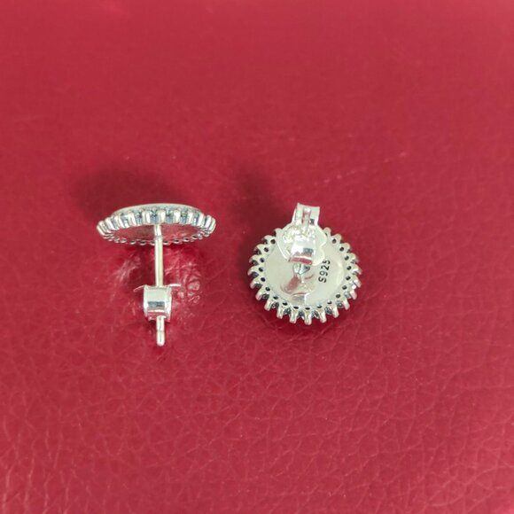 St. Thomas Beach Stud Earring Round Earring Travel Vacation S925 Silver - Picture 5 of 8